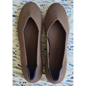 Rothy's The Pointed Flat Shoes Taupe Knit Women's Size 10.5